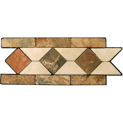 Caribe Stone Caribe Stone Decorative Borders - Travertine Tiarra Rust Tile  &  Stone