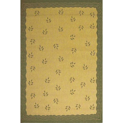 Stepco Stepco Patio Rugs 4 X 6 1302 Cream Green Area Rugs