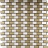 Metal Border Pure Metal Brick Staggered Mosaic 1 X 2 Crema Tile & Stone