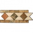 Caribe Stone Decorative Borders - Travertine Tiarra Rust Tile & Stone